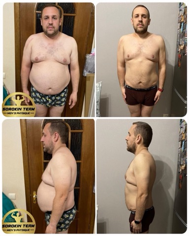 Павел, минус 33 см в животе, минус 24 кг
